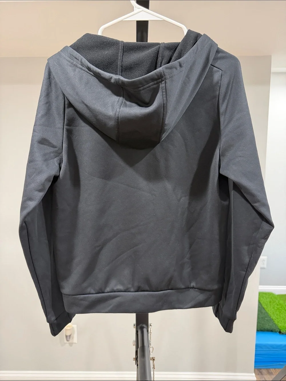 Nike Black Zip-Up Hoodie with White Swoosh